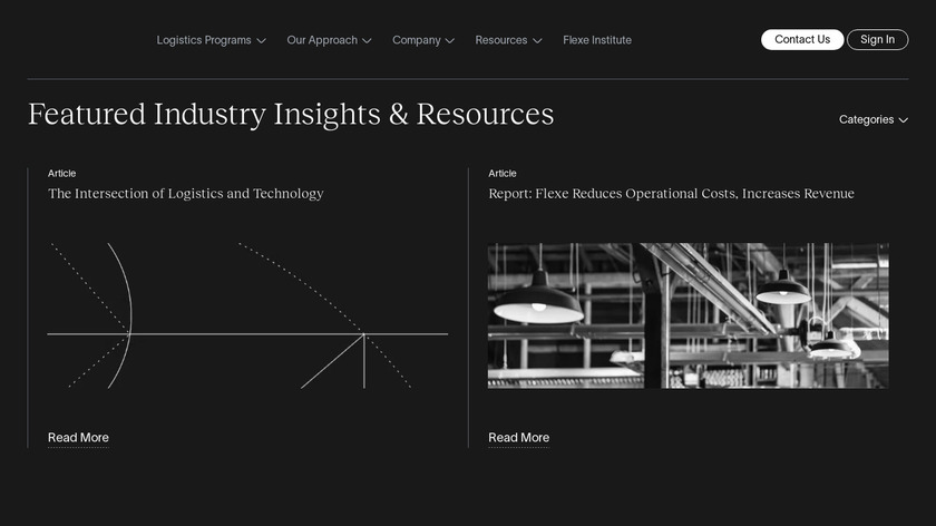 FLEXE Next Day Delivery Landing Page
