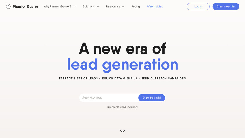 Phantombuster Landing Page