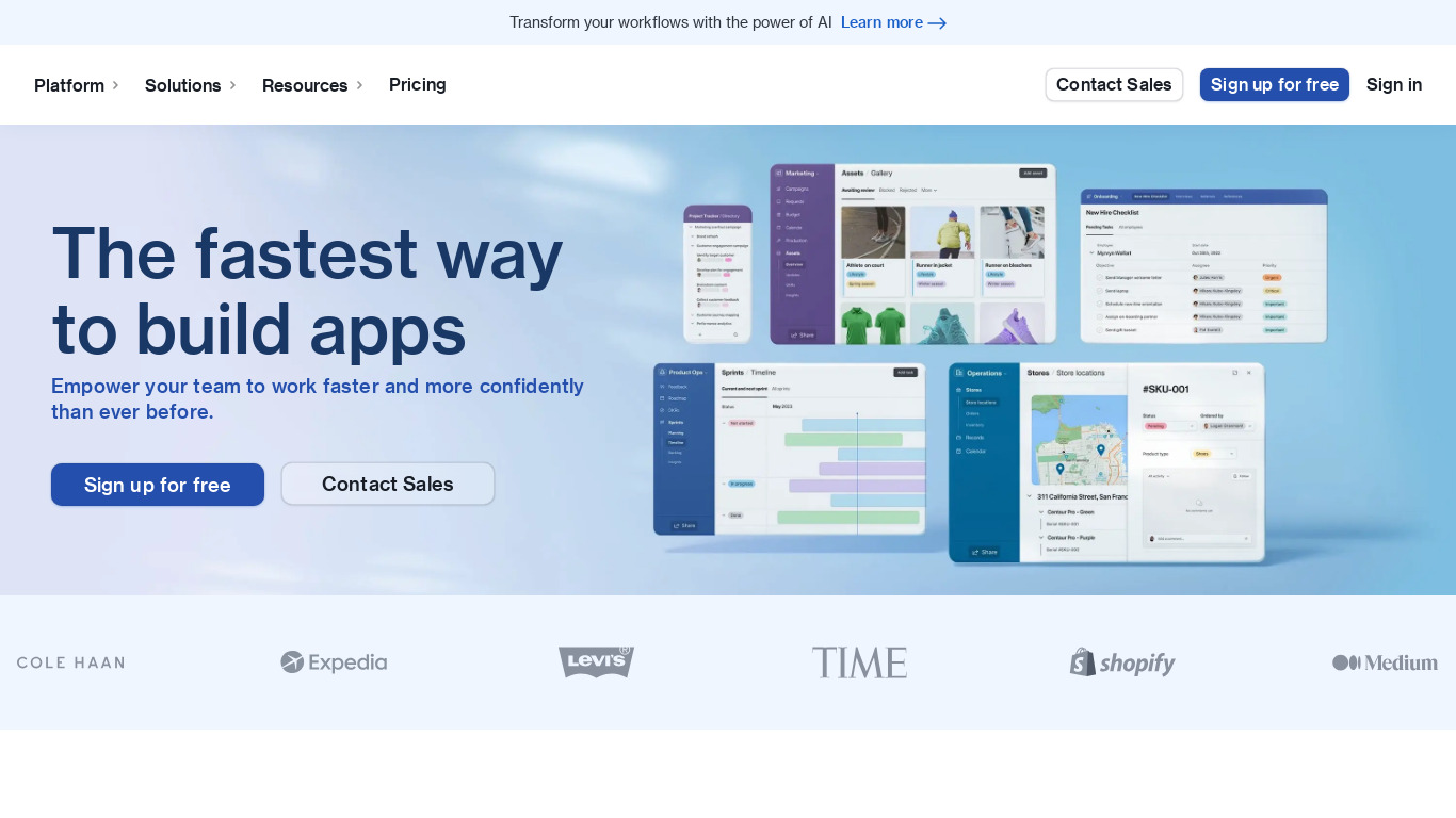 Airtable Landing page