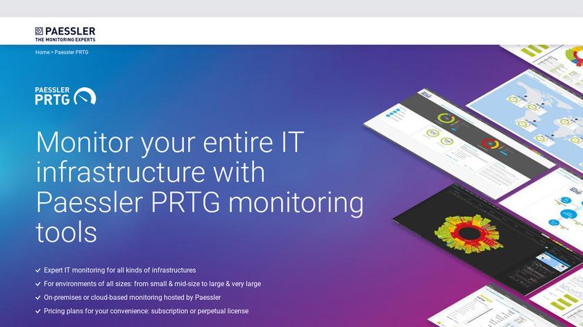 Paessler PRTG Landing Page