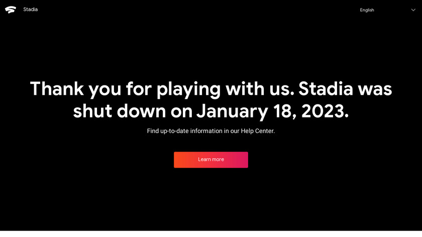Stadia Landing Page