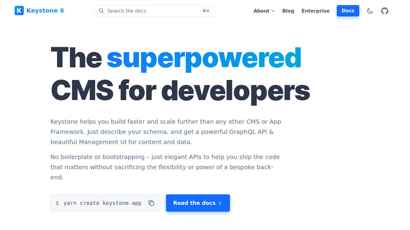 KeystoneJS Landing Page