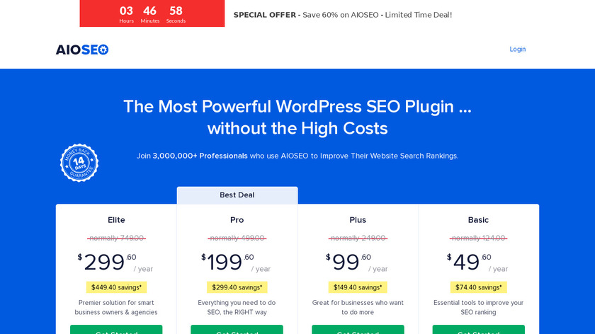 All In One SEO Pack Landing Page