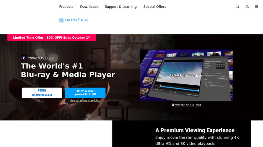 CyberLink PowerDVD Landing Page