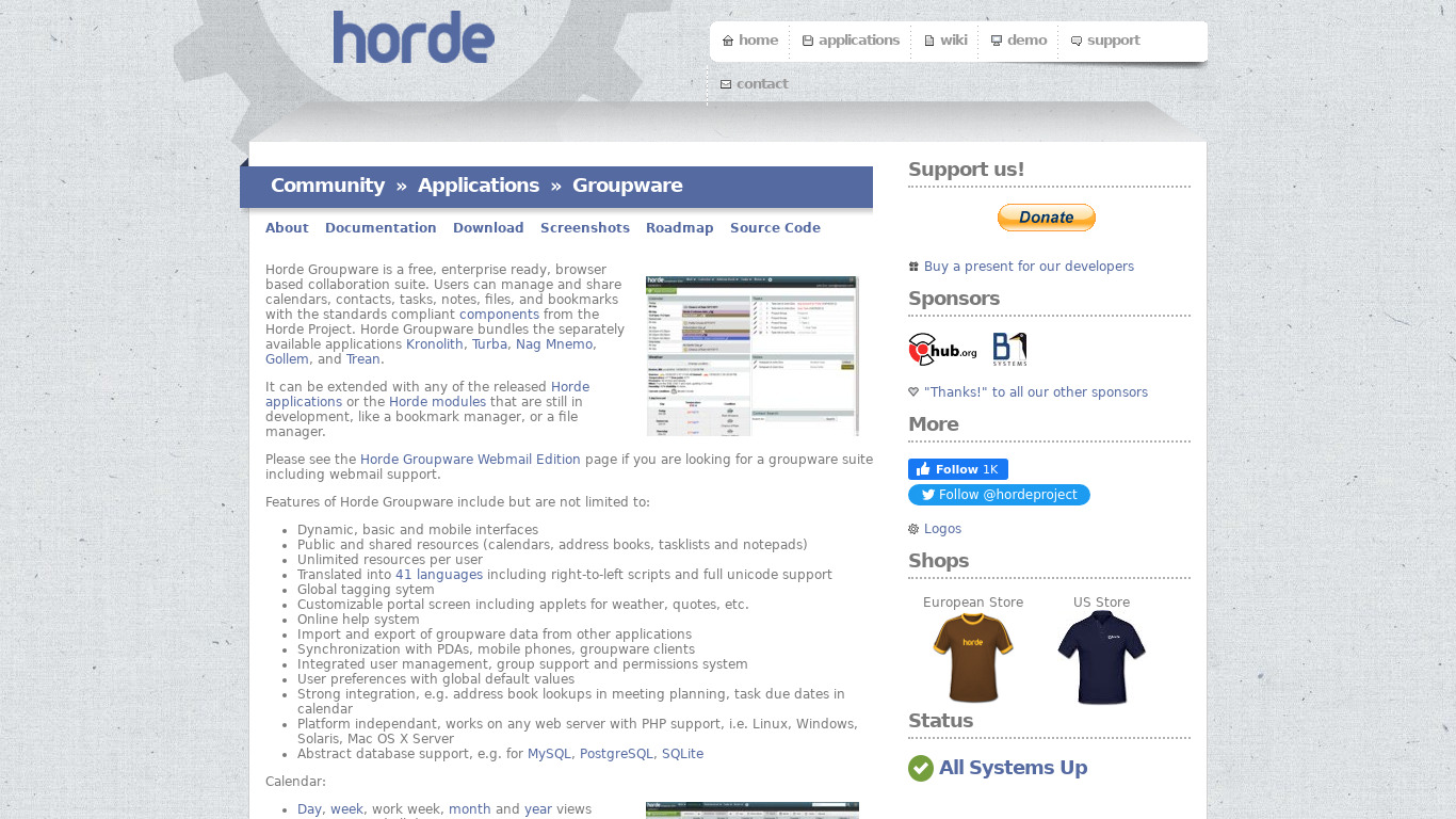 Horde Landing page