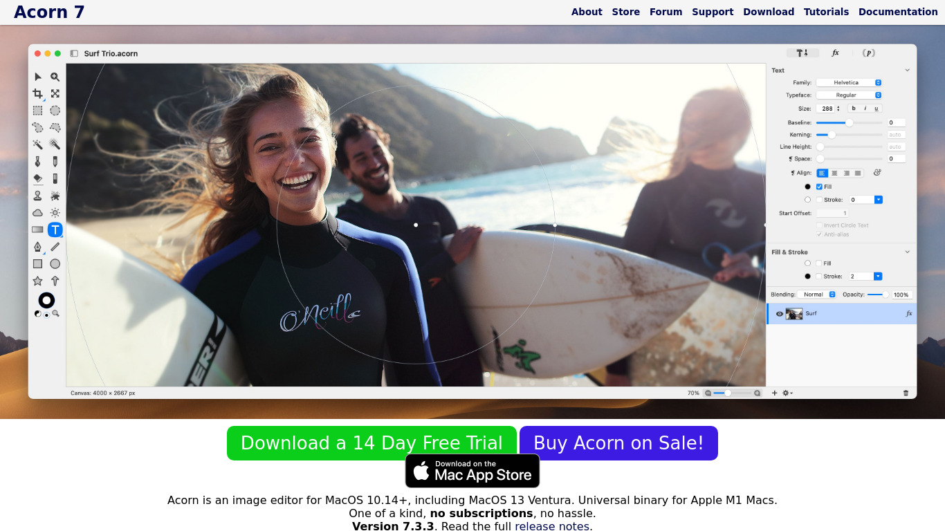 Acorn Landing page
