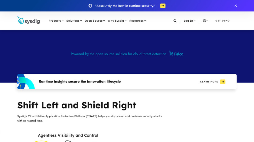 Sysdig Landing Page