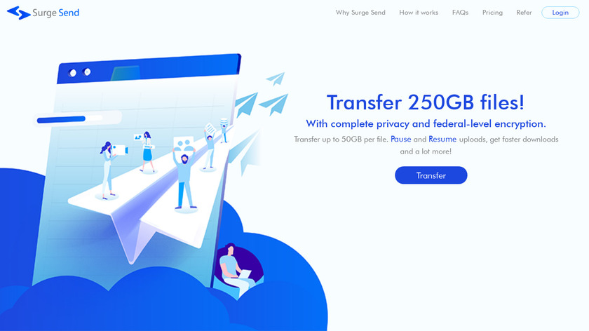 Surge Send Landing Page