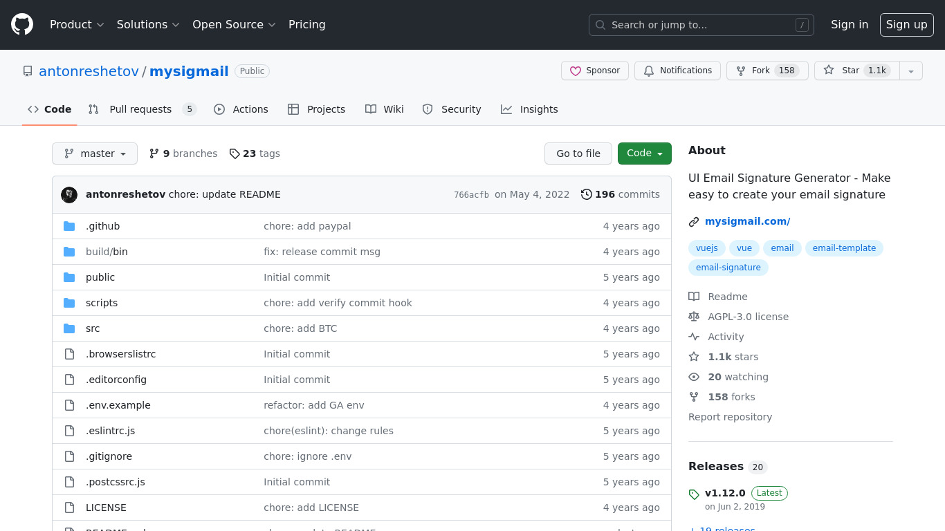 MySigMail Landing page
