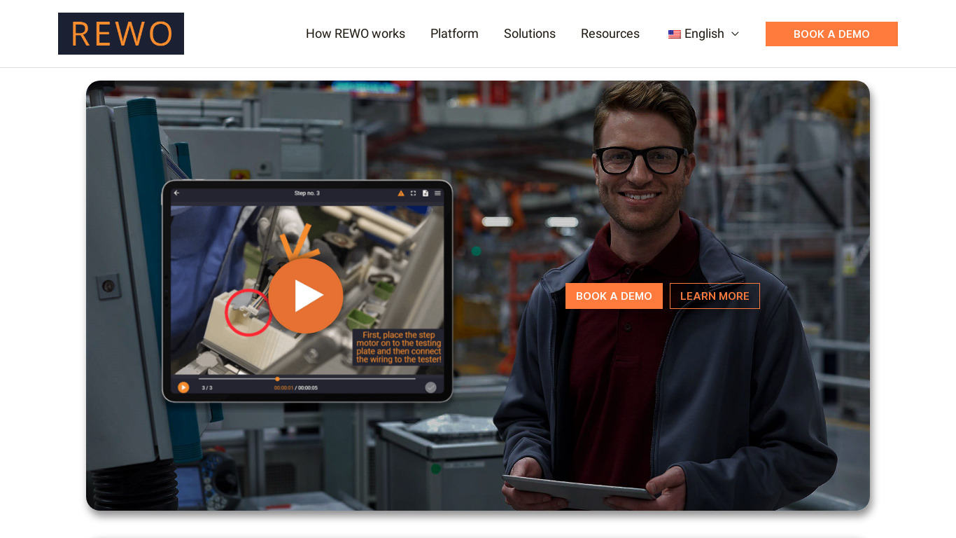 REWO Landing page