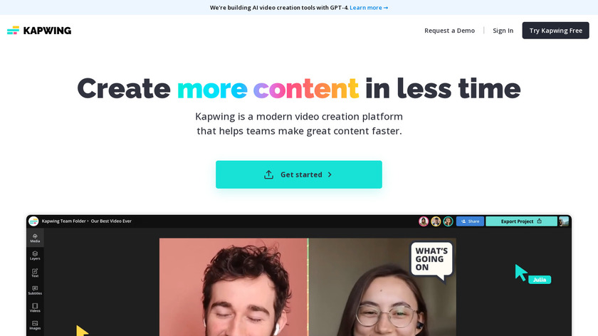 Kapwing Landing Page