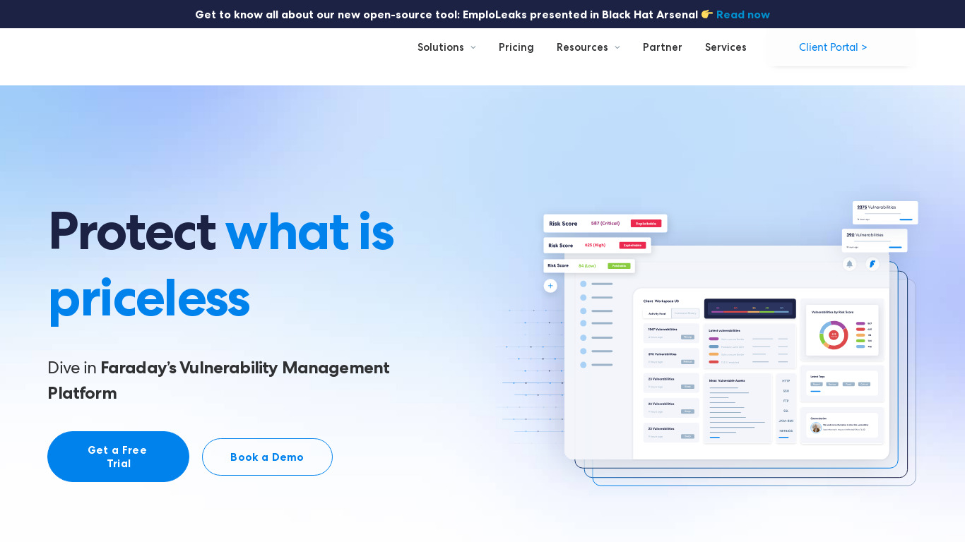 Faraday IDE Landing page
