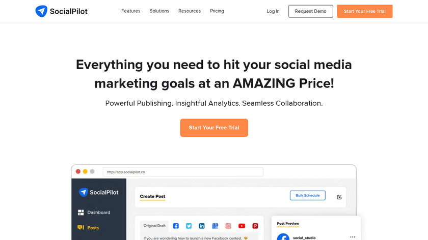 SocialPilot Landing Page