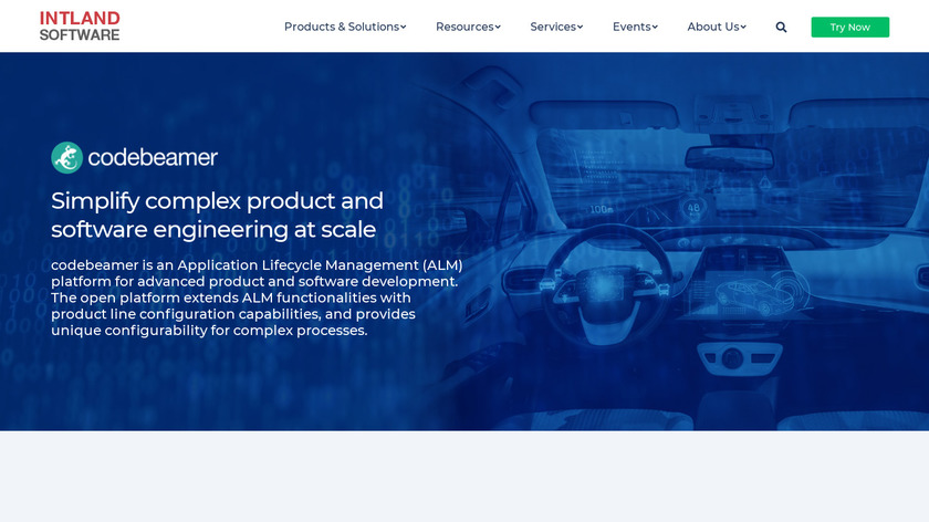 codeBeamer Landing Page