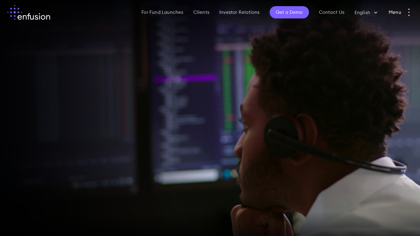 Enfusion Landing page