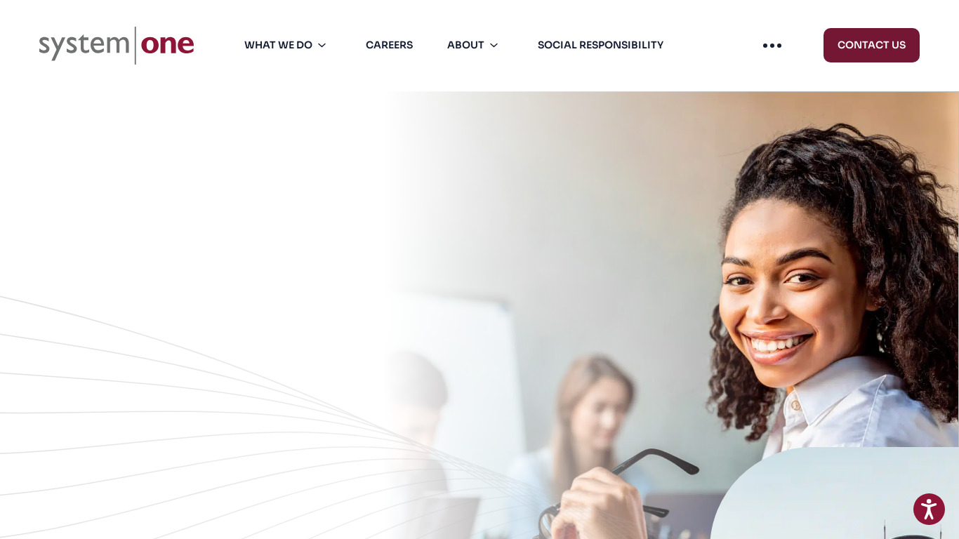 SystemOne Landing page