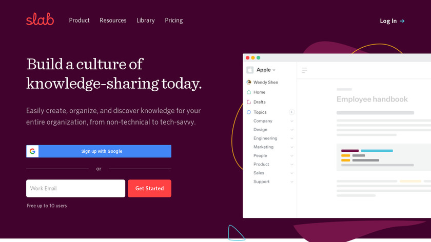 Slab Landing Page
