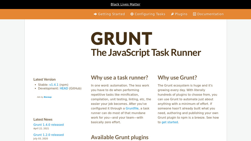 Grunt Landing Page