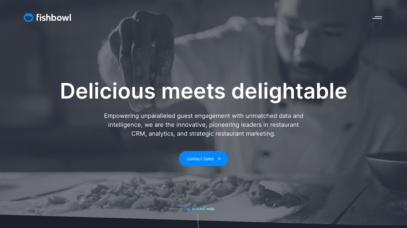 Fishbowl Landing page