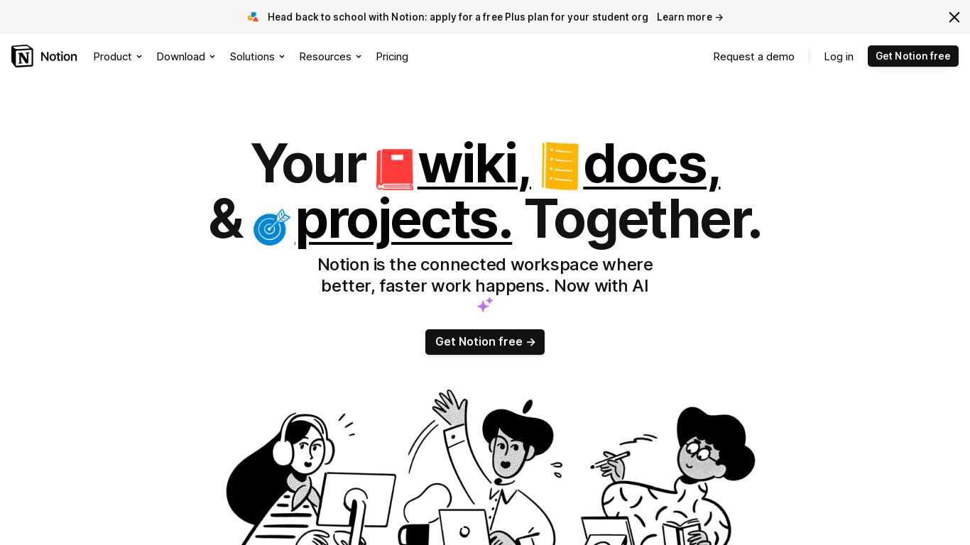 Notion Landing page
