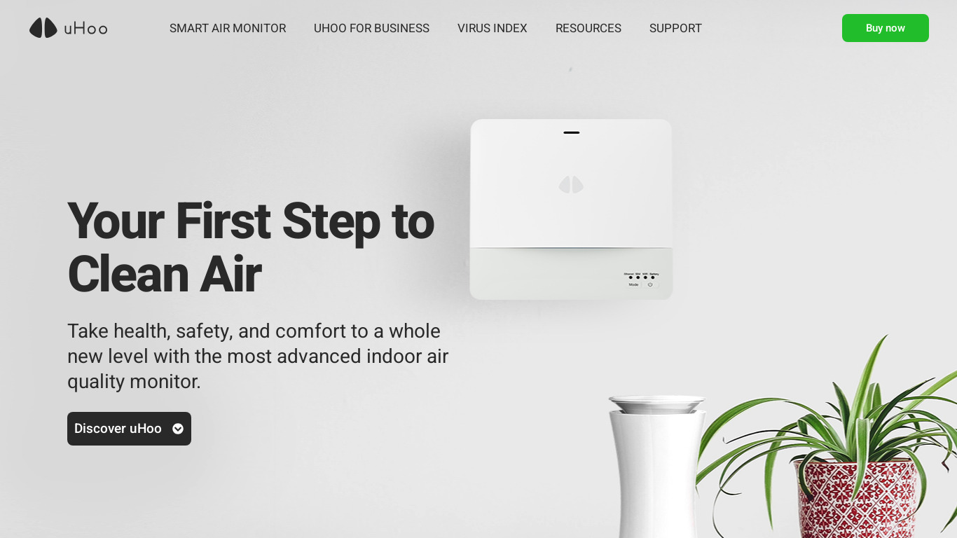 uHoo Landing page