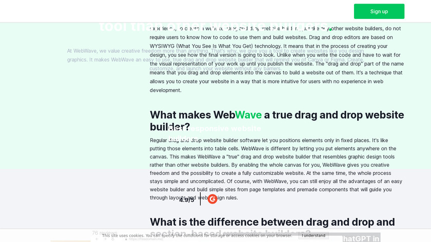 WebWave CMS Landing Page