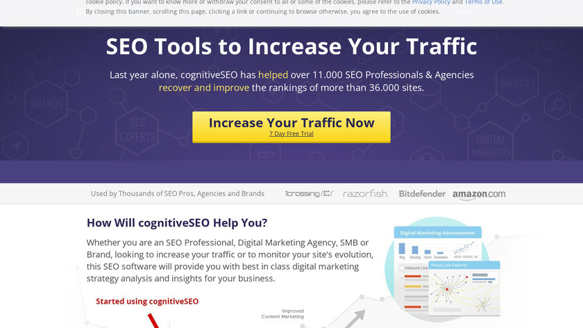 cognitiveSEO Landing Page