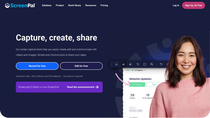 Screencast-O-Matic Landing Page